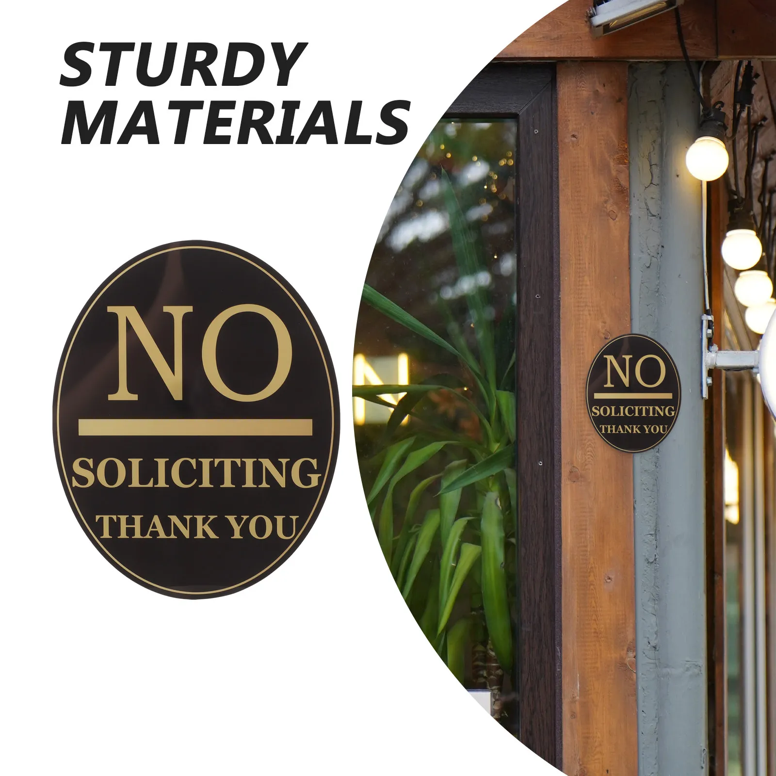No Soliciting Sign Acrylic Waterproof Outdoor No Soliciting Sign for Door Front Window Usage Funny Door Signs House Number Signs