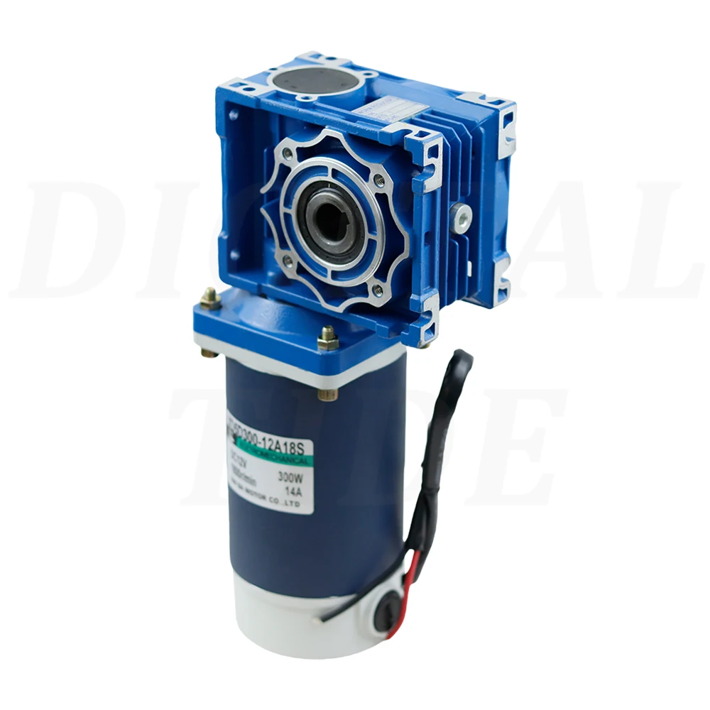 300W 12v 24v DC Worm Gear Reducer Motor RV40 DC Gearmotor  Self-Gearing Single-lock Shaft Rotation CW CCW - view 3