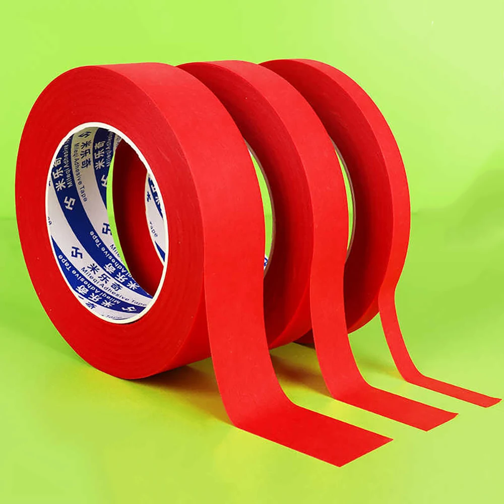 10-120mm Super Sticky Cloth Duct Tape Red Adhesive Tape Carpet Floor Waterproof Tapes High Viscosity DIY Home Decoration