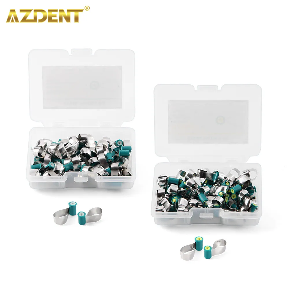 50pc/Box  AZDENT Dental Matrix Bands Steel Matrix Double-Side Contoured Anatomically Shaped Matrix Bands for Dentistry