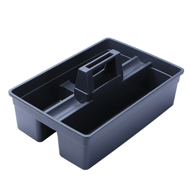 2024 New Plastic Storage Tray with Handle Portable Sundry Compartment Basket for Cleaning Products Spray Bottles Water Bottle