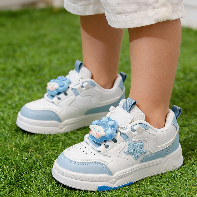 

Милые кроссовки Cinnamoroll для девочек, новые модные кеды в стиле Kawaii, повседневная спортивная обувь с мягкой подошвой для детей