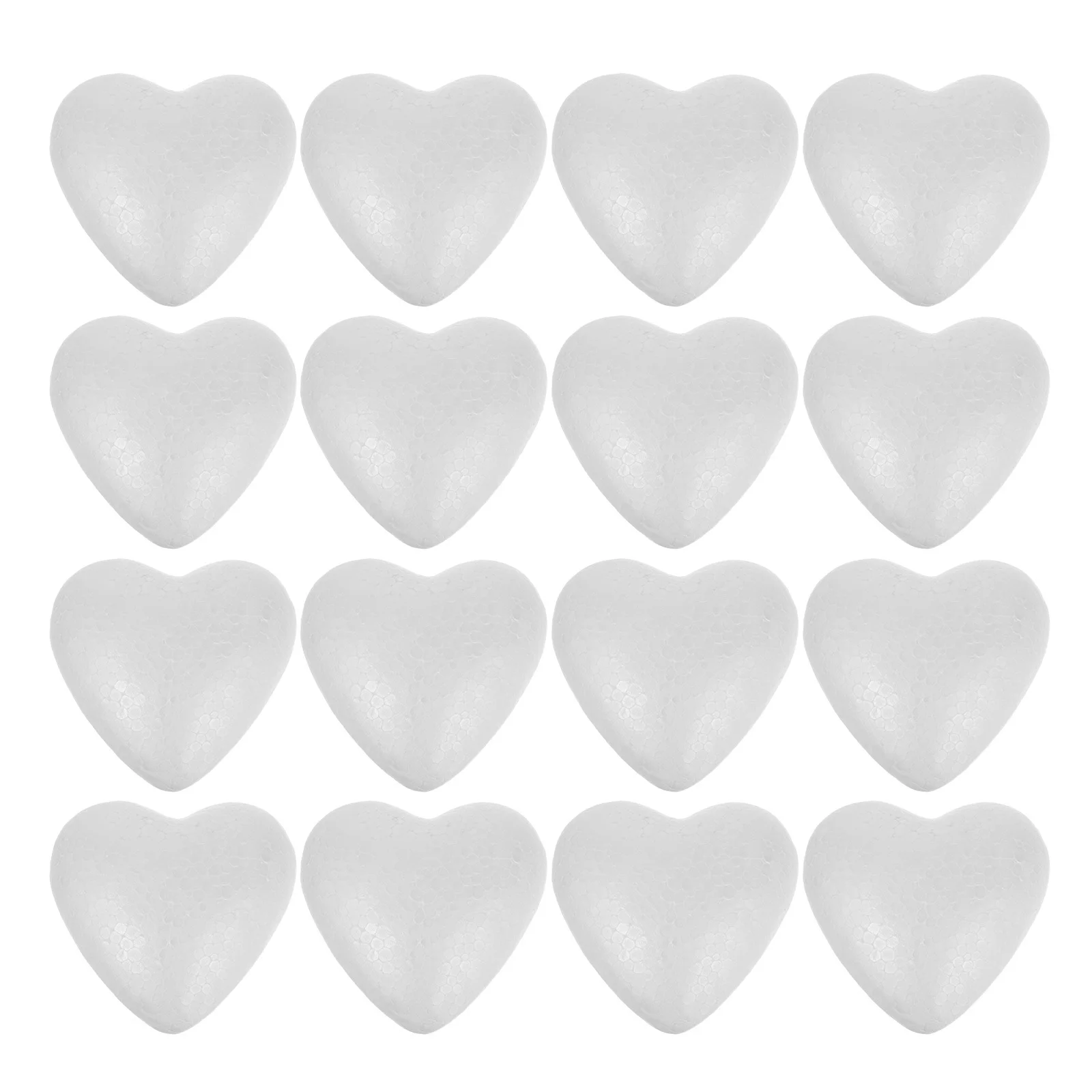 

20Pcs Heart Shape Foam Balls DIY Materials for Christmas Tree Party Decor Crafts Unpainted Foam Hearts for Creative Projects