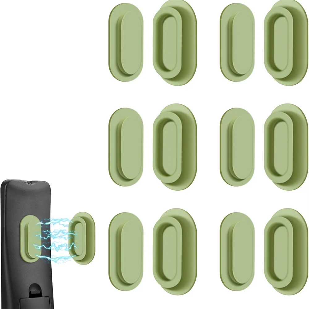 6-pack magnetische afstandsbedieningshouder, wandmontage, zachte siliconen afstandsbedieningscaddy met sterk zelfklevende afstandsbedieningshouder