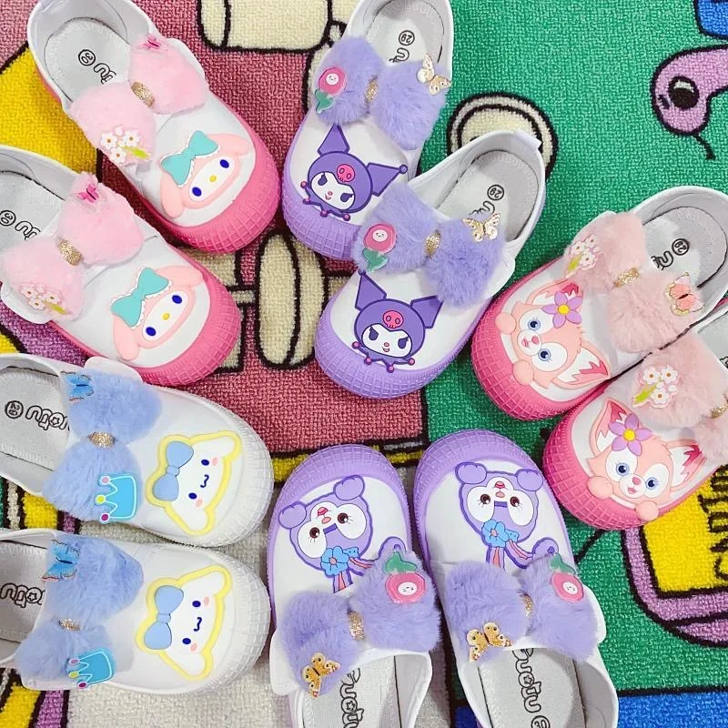 Kulomi StellaLou beliebte superleichte und süße Kinder-Leinenschuhe, superweiche Kindergarten-Baby-Indoor-Klettverschluss-Riemen, weiße Schuhe