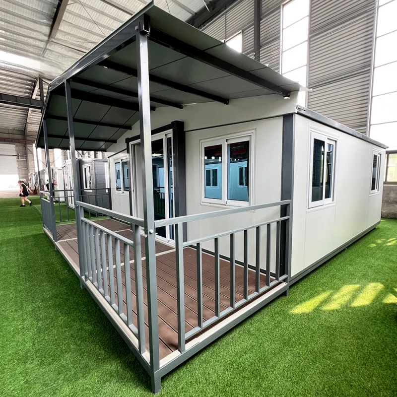 custom.Modern 20ft Expandable Container House with Waterproof Steel Frame Balcony Prefab Outdoor Application Made From Sandwich