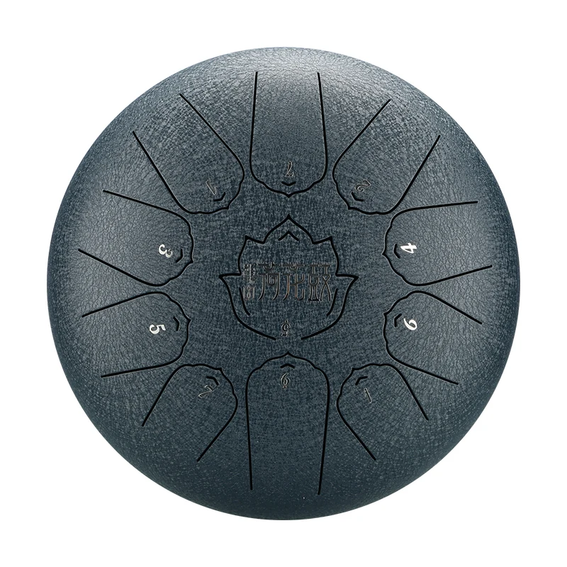 

Hluru D Major 10 Inch 11 Note Steel Tongue Drum Lotus Drum Hand Pan Tank Drum Percussion Instruments