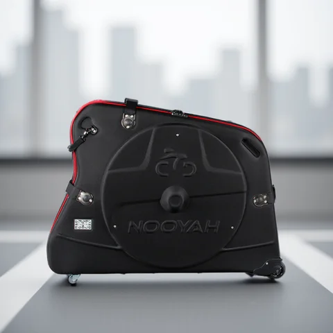NOOYAH Bike Travel Case EVA Bike Bag for Transport Bicycle EVA Hardshell Bike Accessories Air Transport Bike Round Trip Suitcase