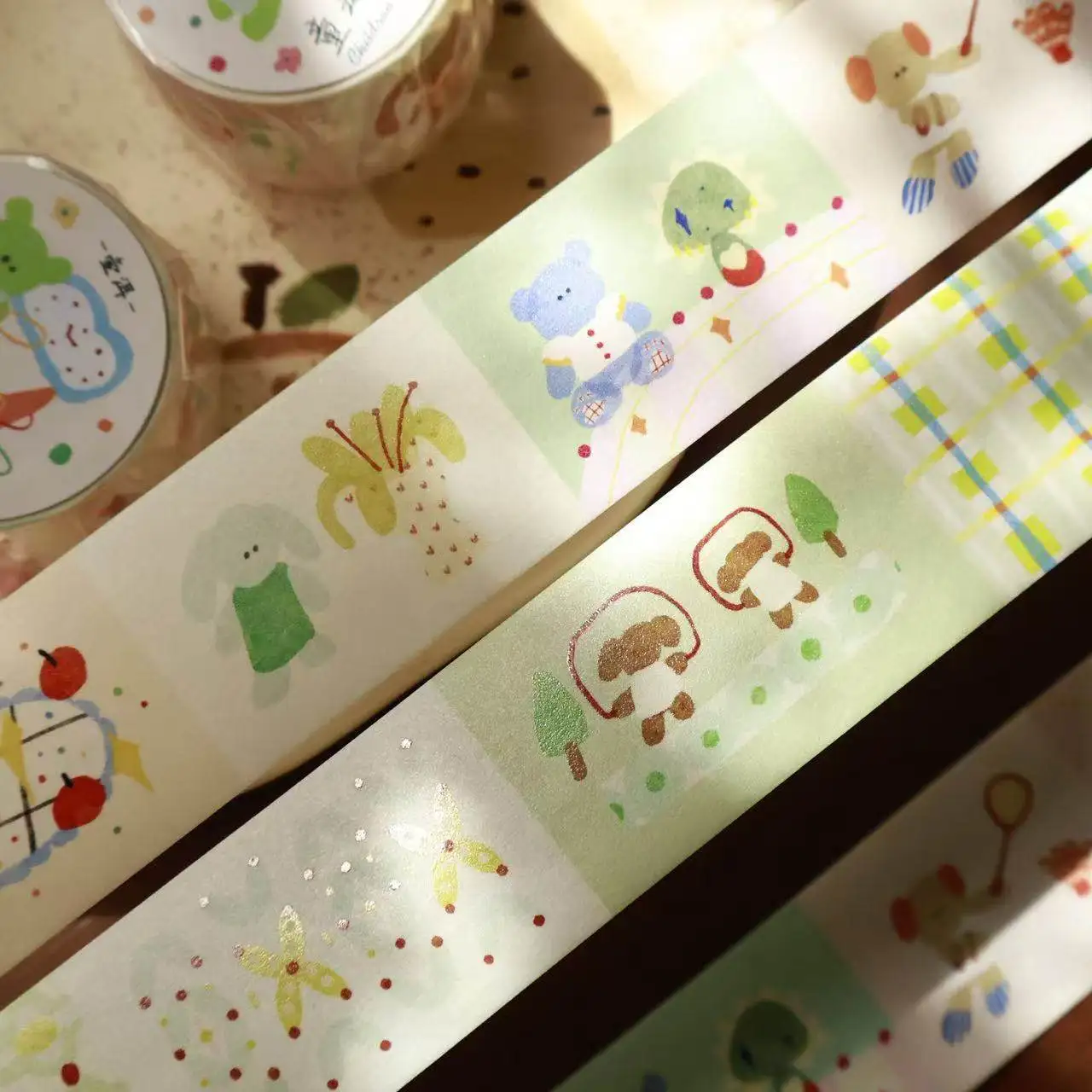 Yi'er No. 2 Store Phase 5 New Light Retro Salt [Children's Fun Paradise] PET Washi Tape