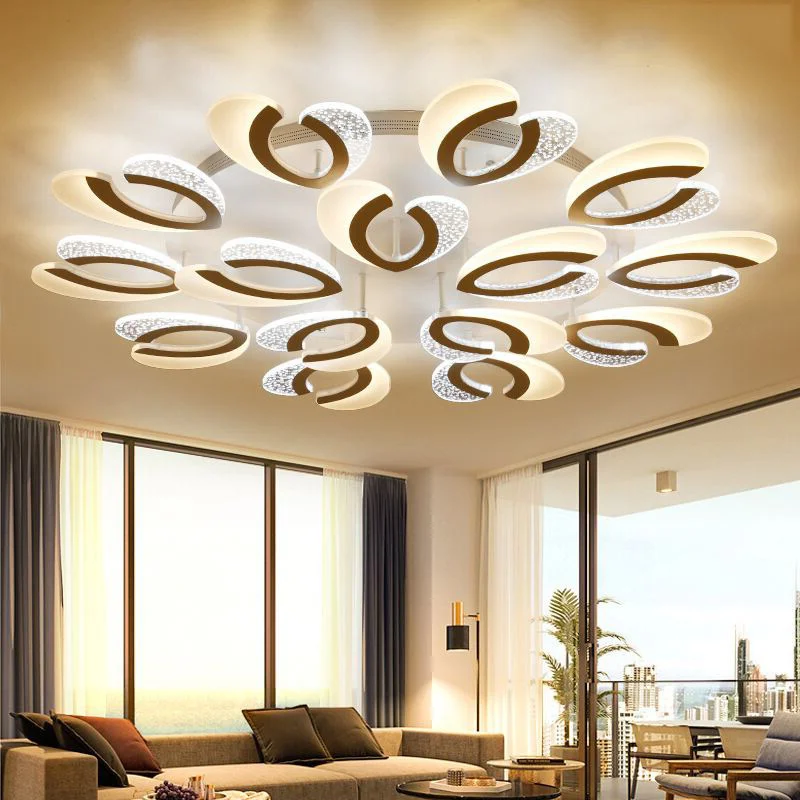 Flower Shape Creative Artistic LED Ceiling Lamp Fashionable Elegant Energy Saving Home Living Room Master Bedroom Hall