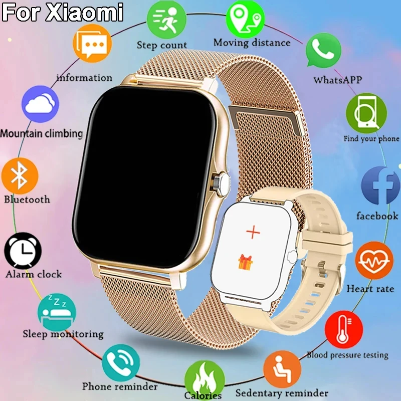 Smart Watch For Men Women Gift For Xiaomi Full Touch Screen Sport Fitness Watches BT Call Digital Smartwatch Wristwatch 2024 New