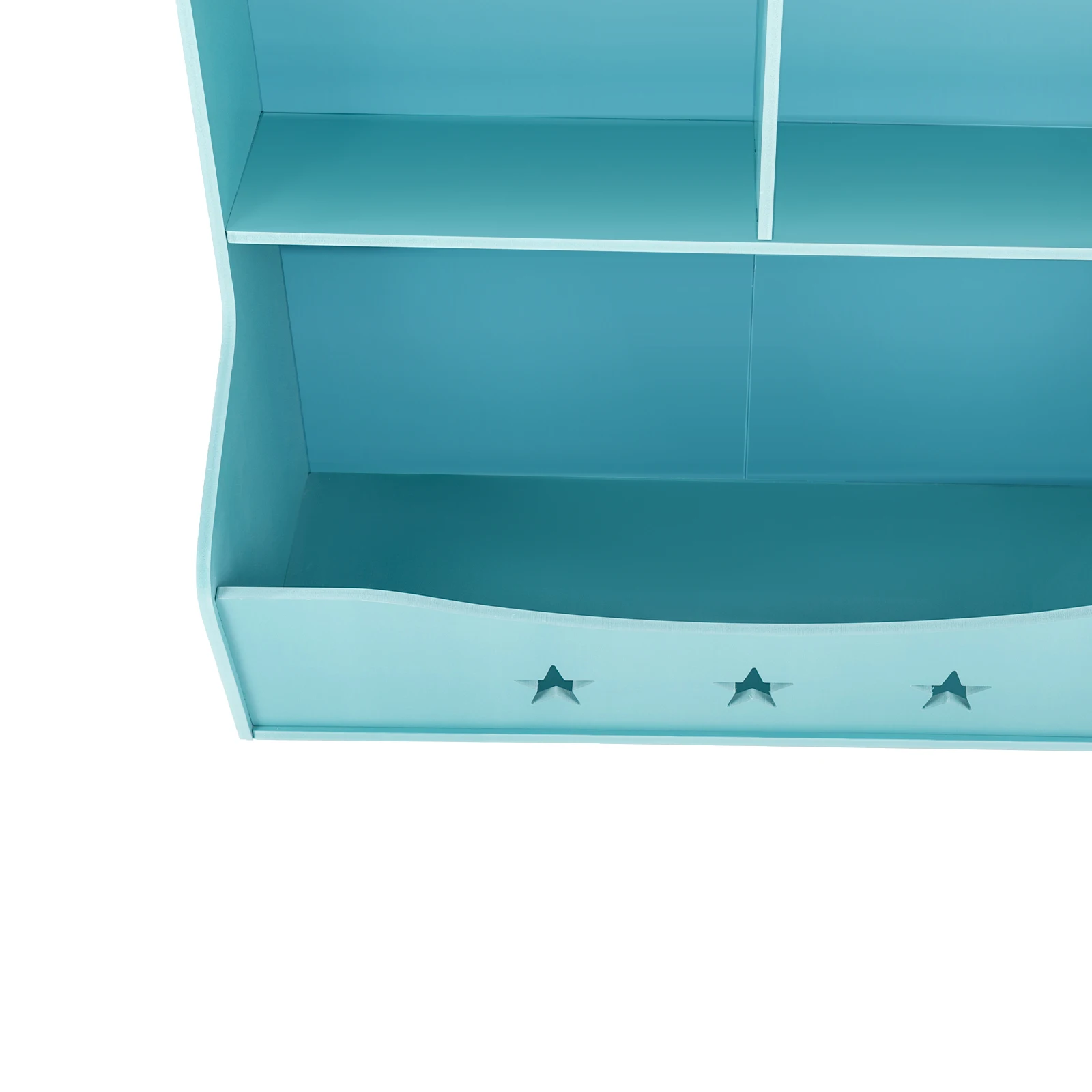 منظم عرض الكتب والألعاب للأطفال - رف من 3 طبقات باللون الأخضر الفاتح/الأزرق لغرفة الأطفال