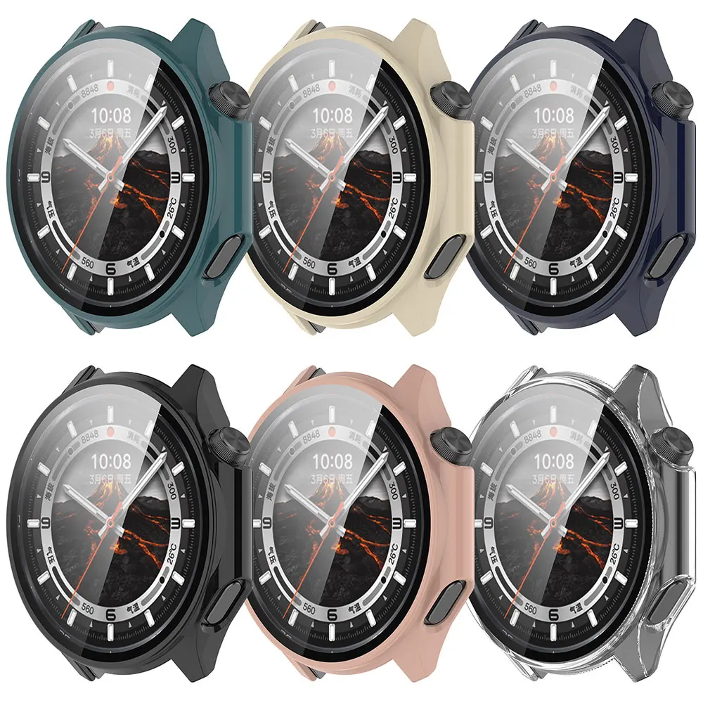 Gehärtetes Glas + Hülle für Oneplus Watch 3, vollständiger Stoßfänger, harter Rahmen, Bildschirmschutzhülle für OPPO Watch X2 Zubehör