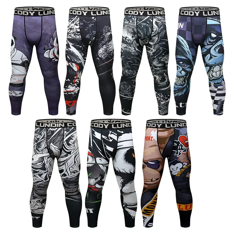 

Gym Sport Leggings Training Jogging Compression Pants Men Quick Dry Crossfit Workout Trousers Running Sweatpants Fitness Tights