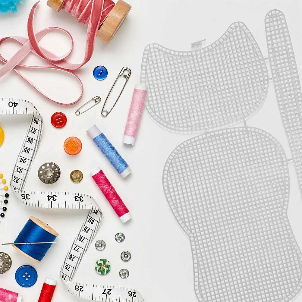 Bolsa de 6 uds., hojas de plástico de placa Diy, respetuosas con el medio ambiente, duraderas para tejer, bordado, costura, bolso, Material de rejilla, costura