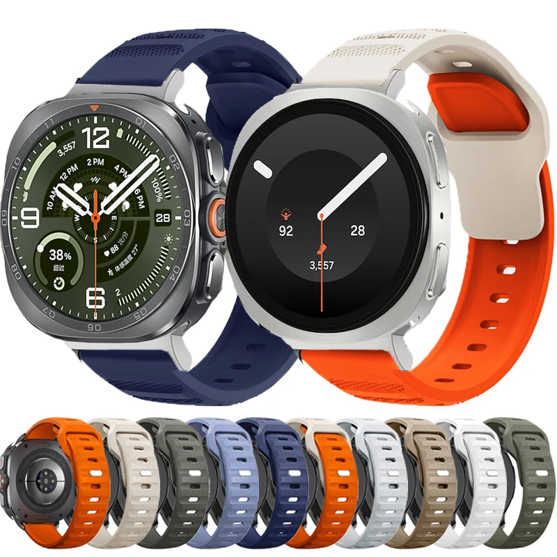 Sports Strap For Samsung Galaxy Watch Ultra2 2026 Ultra 47mm Band Silicone Bracelet For Galaxy Watch 9 8 44mm 40mm 8Classic 46mm