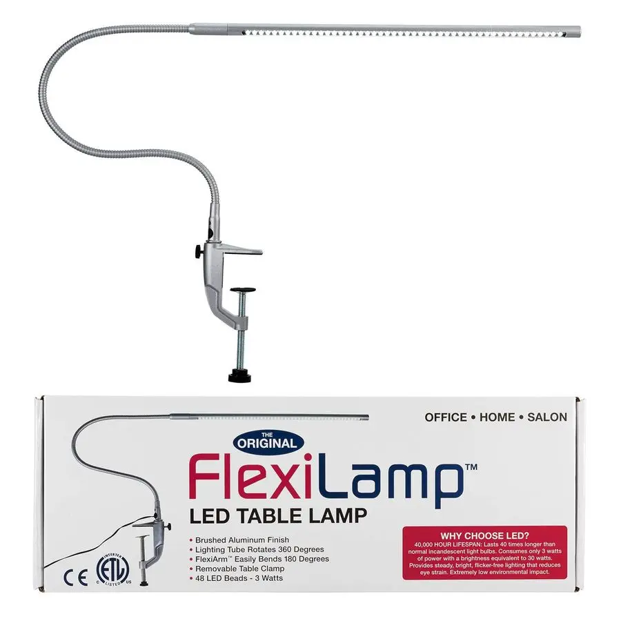 

Original FlexiLamp LED Table Desk Lamp Removable Clamp Adjustable Lighting for Nail Stations Manicure Table Light Flexible Arm