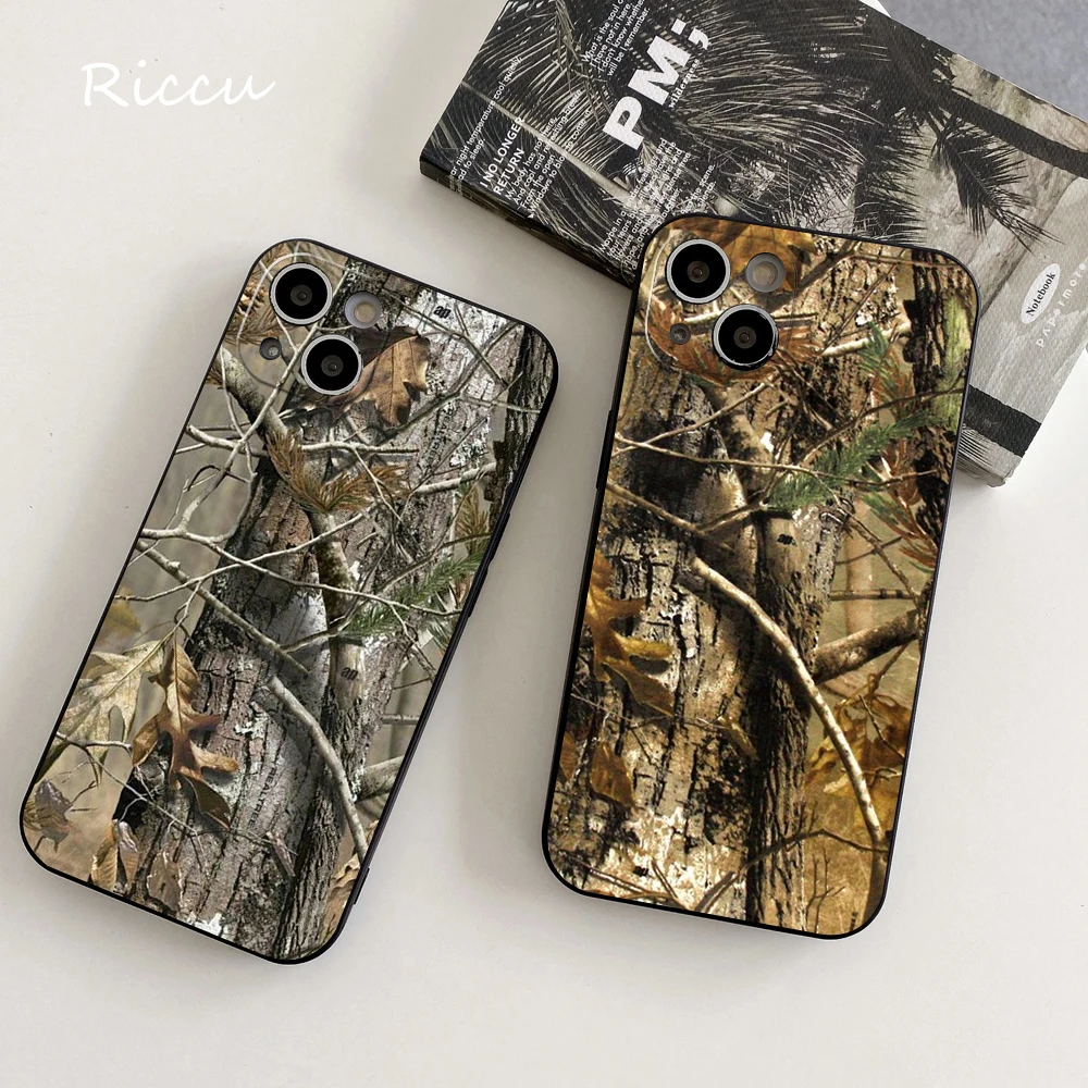 FOR IPhone 14 Realtree Real Tree Camo Soft Case for Iphone 14 11 12Pro 8 7 Plus X 13Pro MAX XR XS Covers