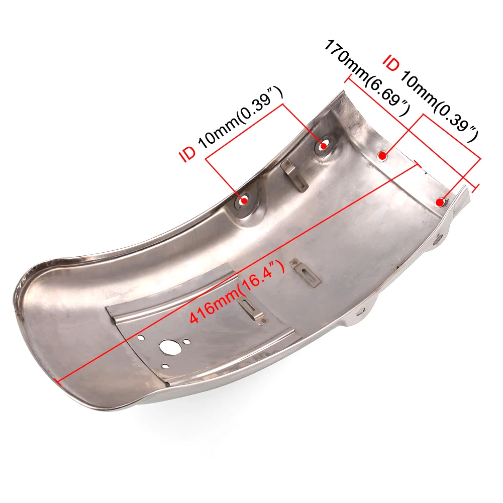 Hot Sale Stainless Steel Motorcycle Rear Fender Wear-resistant Not Easy to Fall Off Parts Accessories For Suzuki GN125 GN250