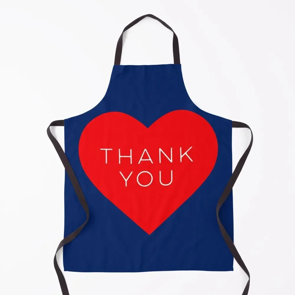 Thank You Heart Apron cooks clothes Kitchen Handle For Women Waiter Uniforms Kitchenware Apron