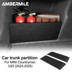 Car Storage Sides Trunk Partition for Mini Countryman U25 2024 2025 Auto Organizer Bag Box Accessories Interior Decal Styling
