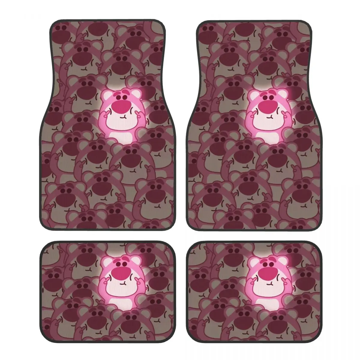 

Lotso Pink Bear Floor Mats for Cars All-Weather Anti-Slip Floor Mats Liner Full Set Car Accessories
