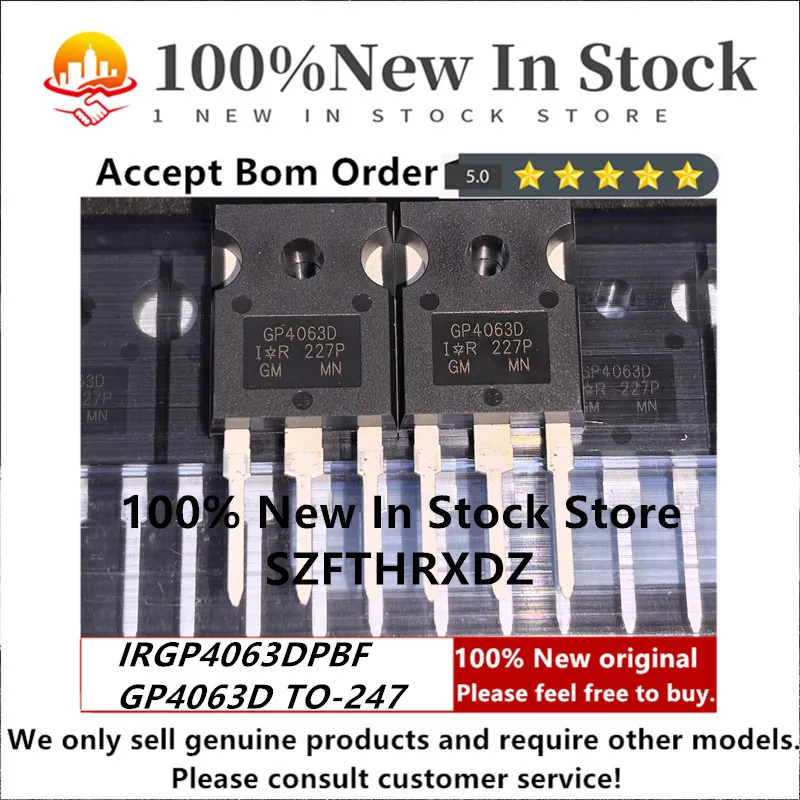 

SZFTHRXDZ 100% НОВЫЙ ОРИГИНАЛ IRGP4063DPBF TO-247 GP4063D IGBT 600 В 96 А TO-247-3L