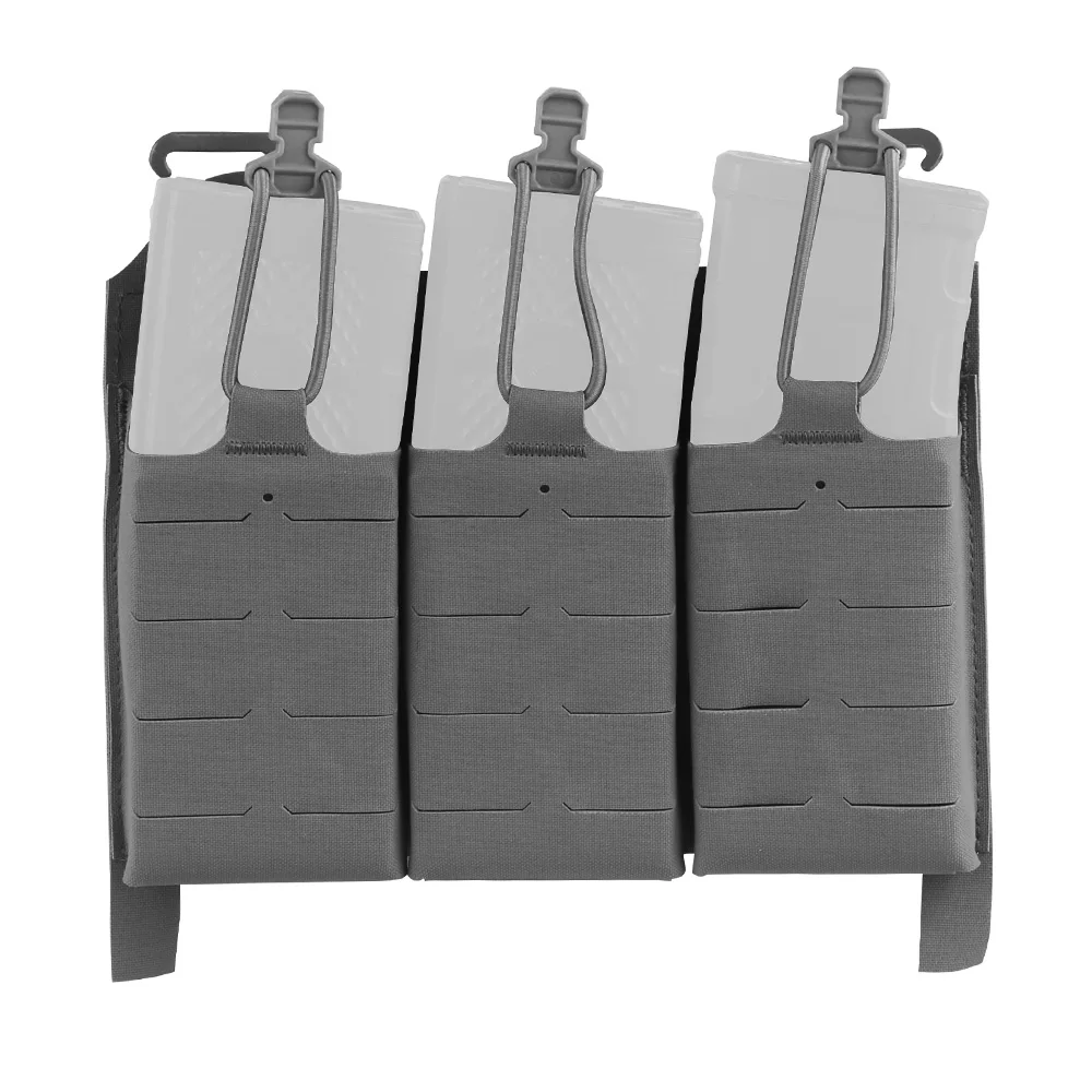 V5 PC Triple 5.56 Magnetic Bag with G-buckle Built-in Kydex Wedge Inserted Into Tactical Plate Carrier Hunting Vest