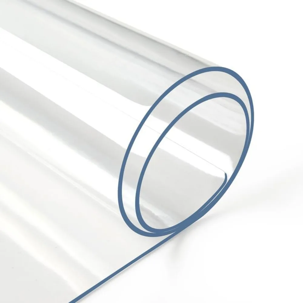 واقي غطاء مكتب شفاف 2.0 مم من Deep Dream، واقي طاولة شفاف 54 × 120 بوصة، وسادة مكتب مستطيلة من الفينيل، شركة طاولة بلاستيكية PVC #1