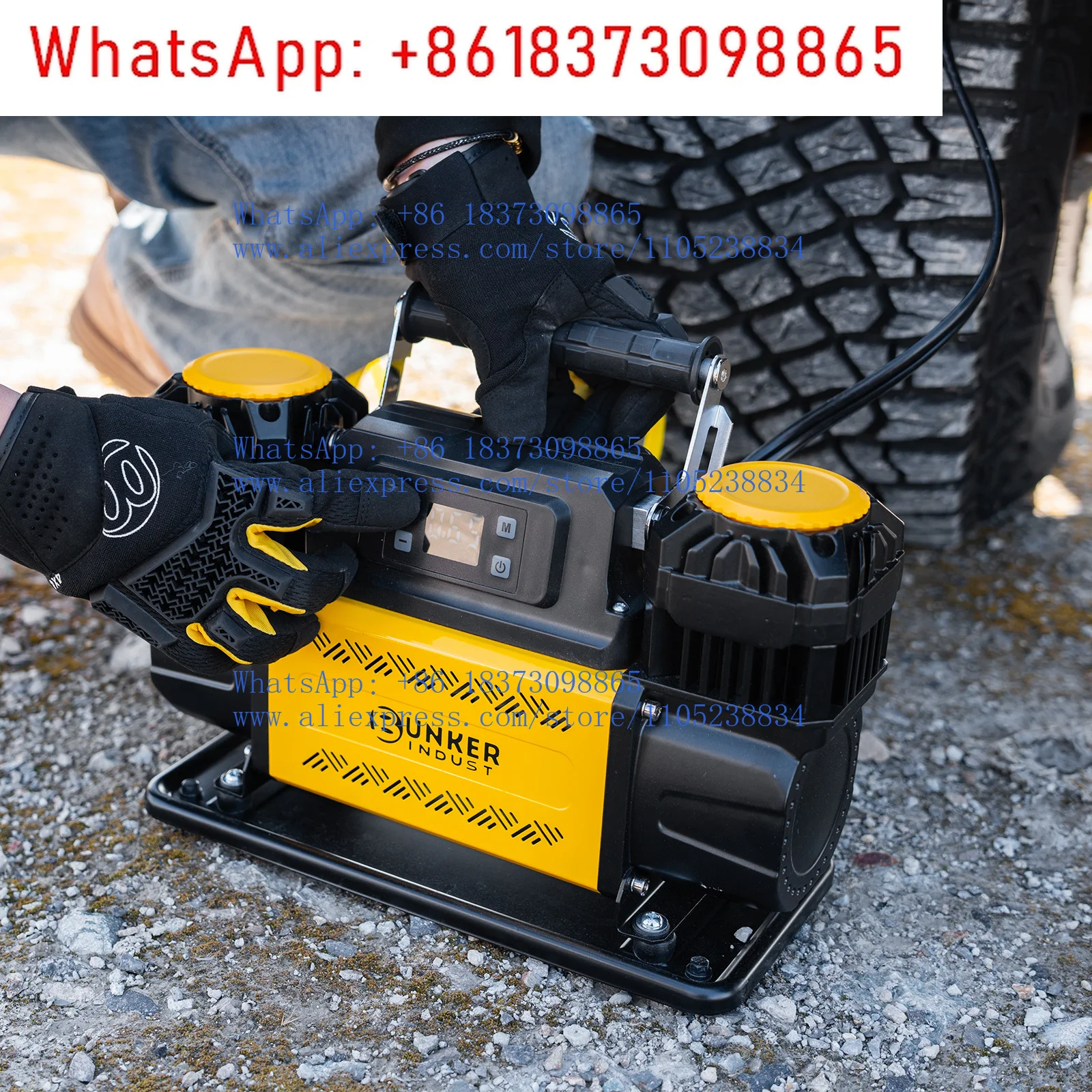 Portable 12V Air Compressor Dual Tire Inflator with Digital Pressure Gauge for Cars, SUVs, Trucks, Tractors