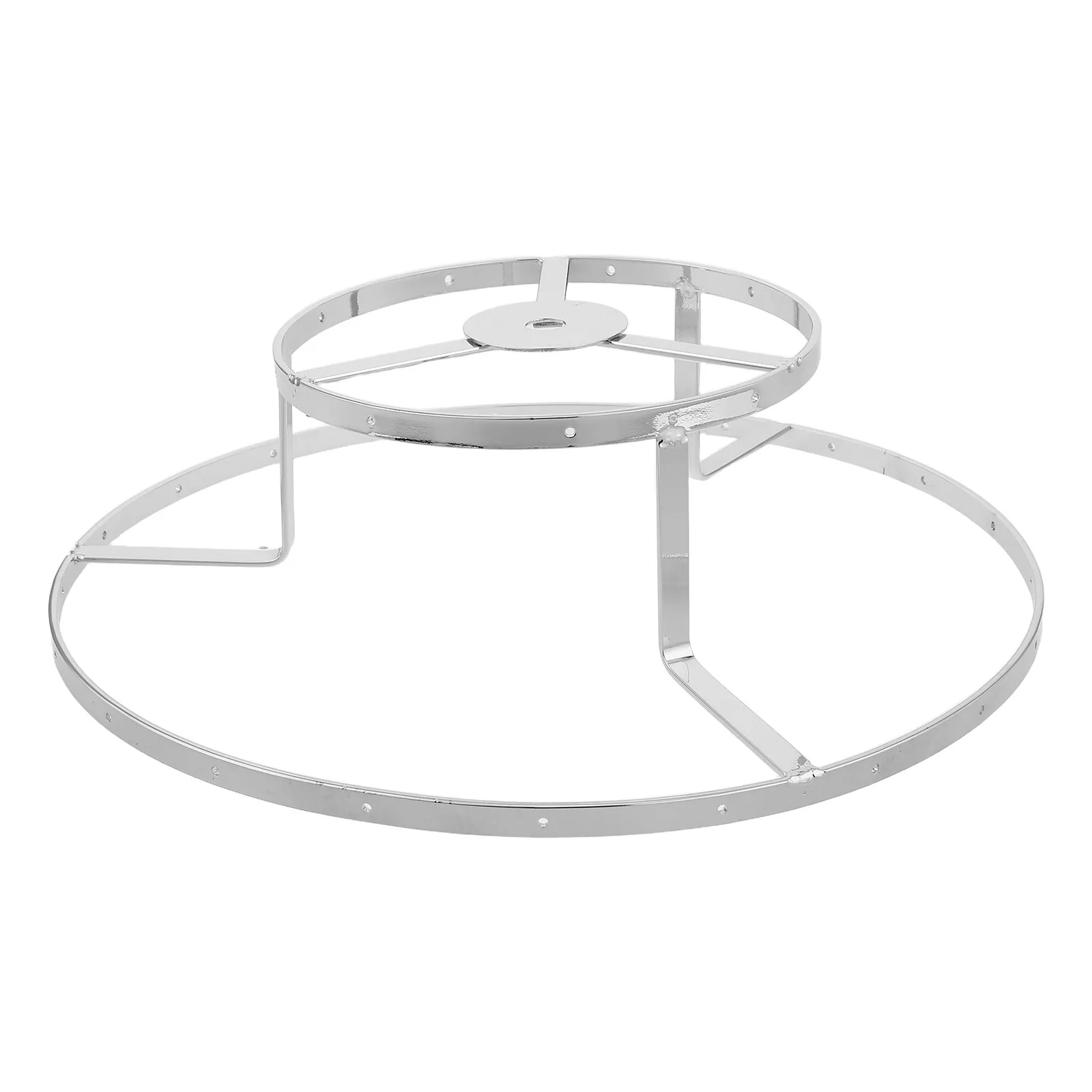 Double Layer Round Wire Lampshade Frame 26Cm Metal Lamp Shade Holder Iron Wire Cage for DIY Pendant Light Lamp Repair Parts