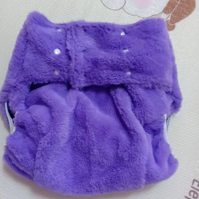 래빗 밍크 벨벳 ABDL 성인용 기저귀 팬티 부드럽고 푹신한 따뜻한 조절 가능한 스냅 버튼 팬티 기저귀 훈련용 팬츠 재사용 가능