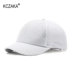 KCZAKA 5cm Czapki z krótkim rondem dla mężczyzn Casual Mesh Oddychające czapki Hard Top Blank Short Bill Baseball Cap Sports Umpire Hats