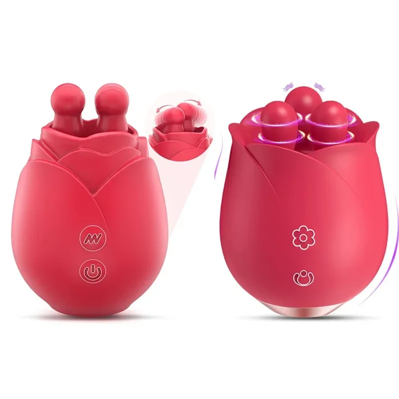 Rose-Toy Sucking Vibrator Wiggling Swing Tongue Licking for Women Nipple Clitoris Stimulator Massager Sex Toys for Female Adult