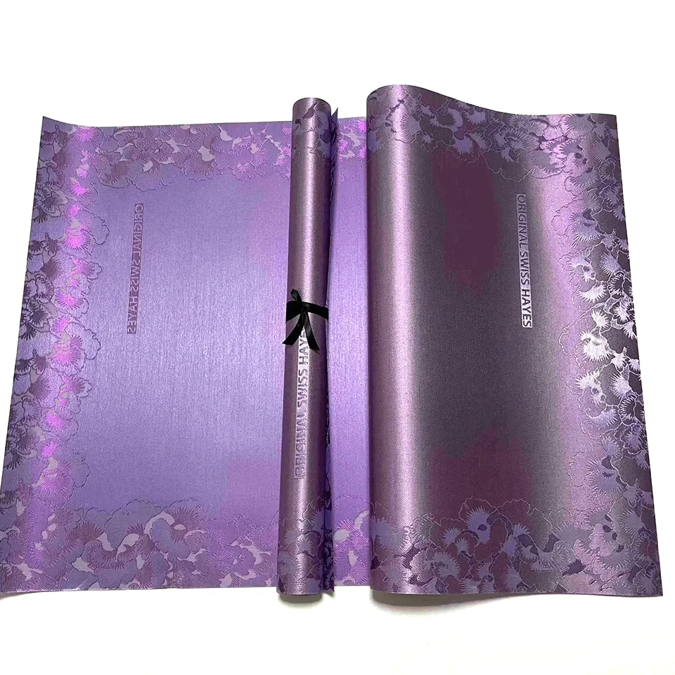 

Nigerian Wedding & Party Gele Set, Luxury Lilac African 3D Embroidery Sego Hayes Headtie, 2Pcs Classic Headwrap for Women TX-2-2