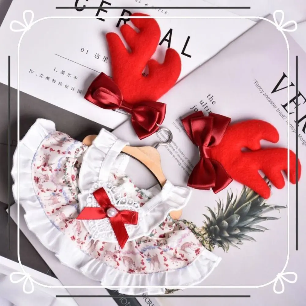 Robe de mariée 20cm, vêtements en coton, accessoires en peluche, jupe en gaze blanche, costume coloré, jupe en coton Kawaii