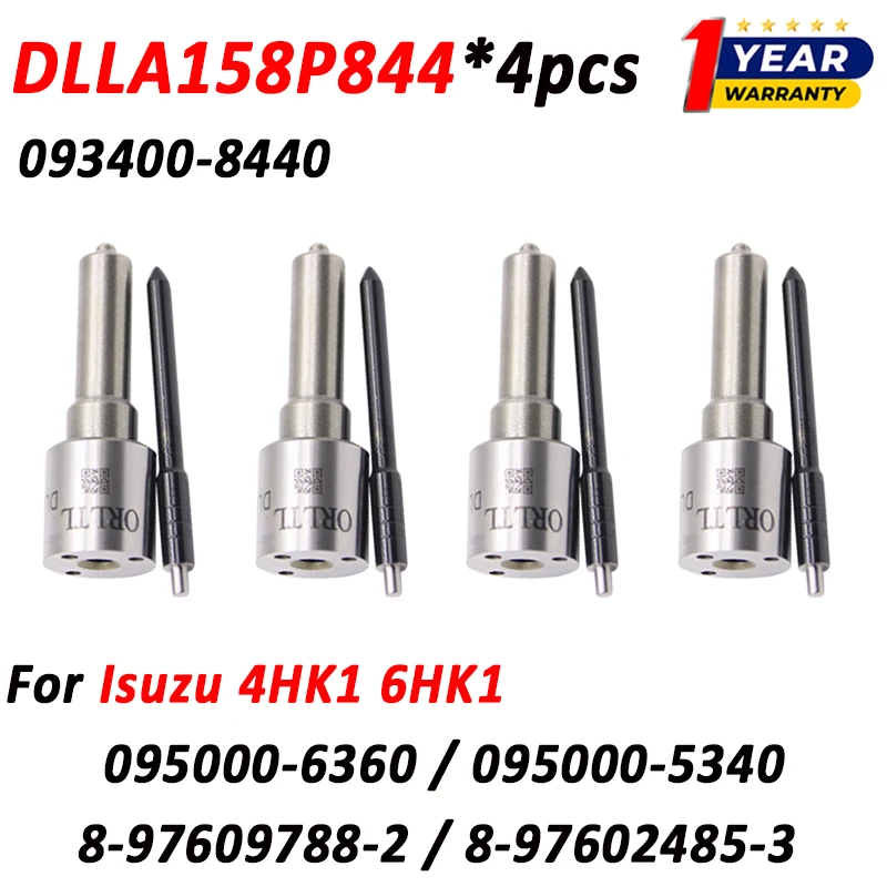 

4pcs DLLA158P844 Diesel Fuel Injector 095000-6360 Nozzle DLLA 158 P 844 for Isuzu 4HK1 6HK1 8-97609788-2 8-97602485-3