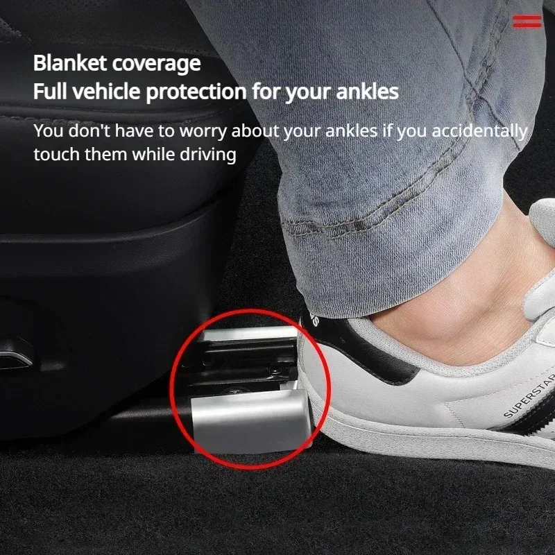 1/4/8pcs For Tesla Model 3/Y/3 Highland 2024 2025 Rear Seat Slide Rail Anti-kick Plug Protection Cover Auto Interior Accessories