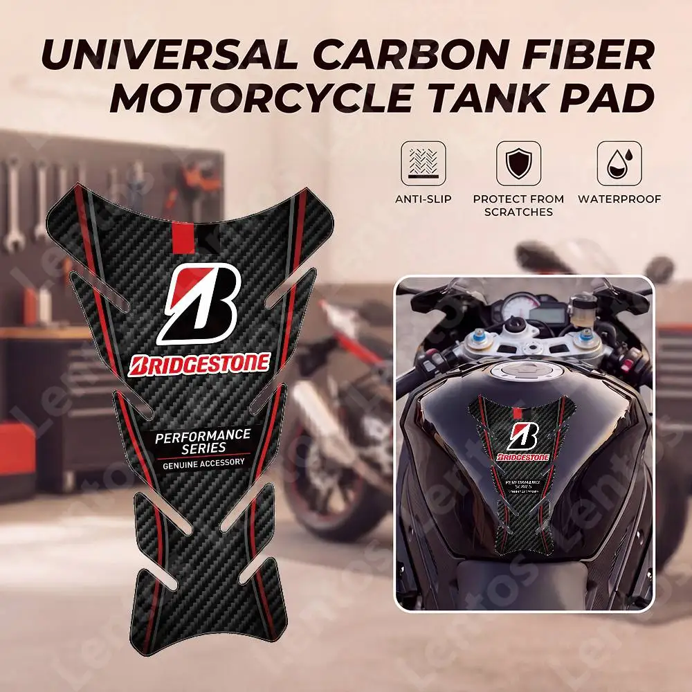 

For Bridgestone Motorcycle Fish Bone Fuel Tank Sticker Anti-Slip Tank Pad Decal