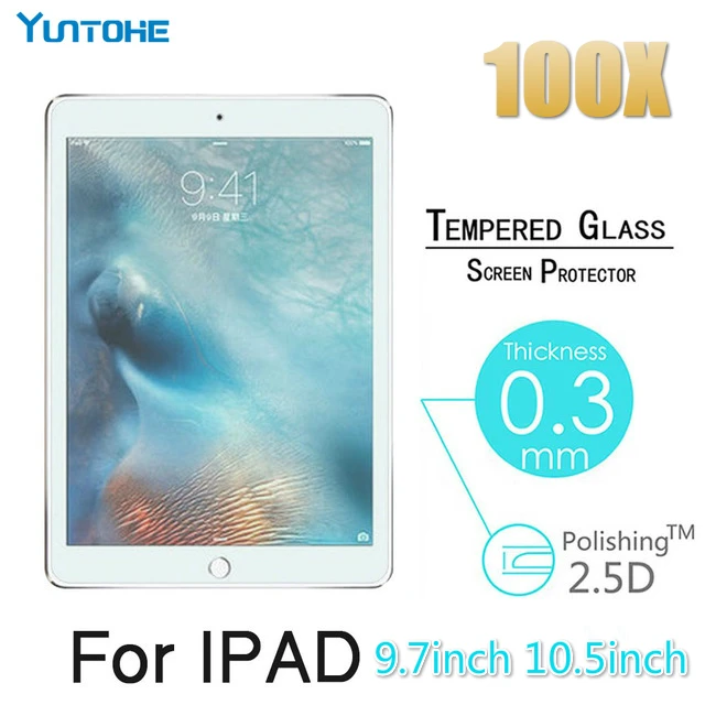 100 قطعة 2.5D 0.3 مللي متر 9H الزجاج المقسى لأبل اي باد 5 6 الهواء 1 2 برو جديد 9.7 10.5 10.2 12.9 2018 مصغرة 2 3 4 حامي الشاشة فيلم