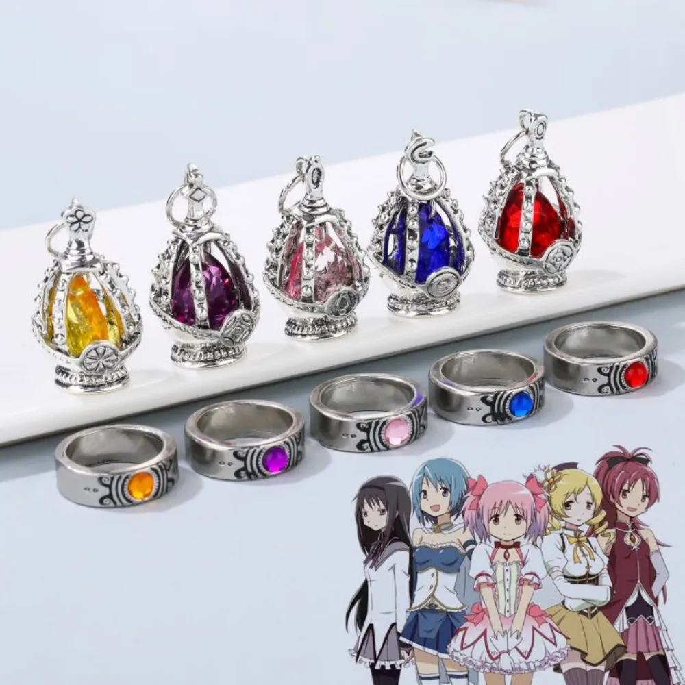 Colgante de aleación de núcleo espiritual de chica mágica de Anime, collar de cristal de GEMA de Puella Magi Madoka Magica, accesorio de joyería