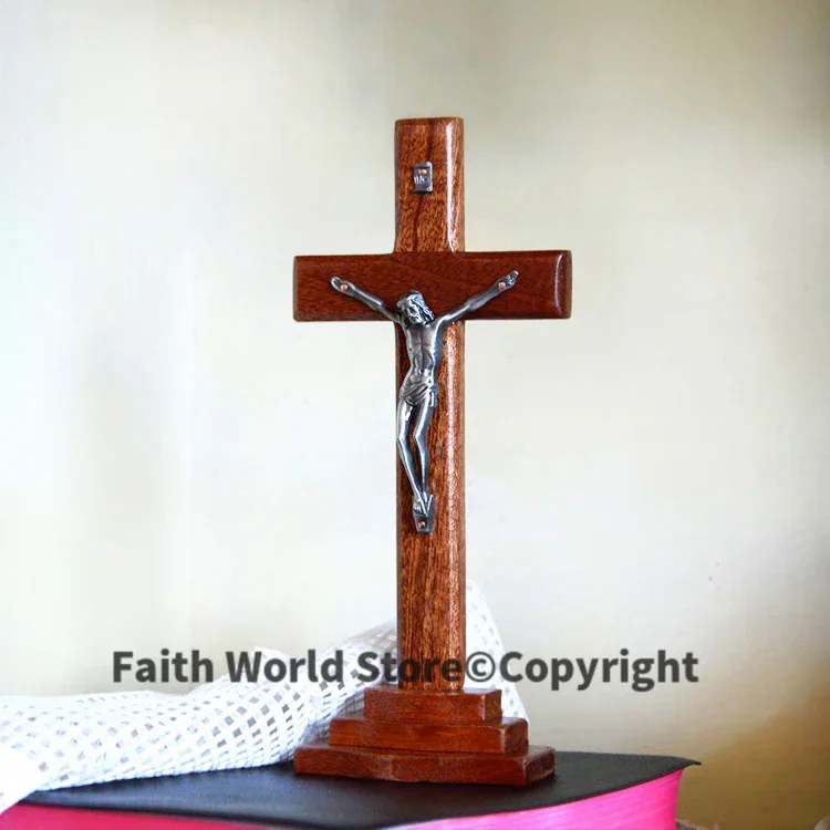 GOOD # 23 CM # Christianism Catholicism Jesus Christ on Cross Crucifixion Home Religious Praying art holy statue