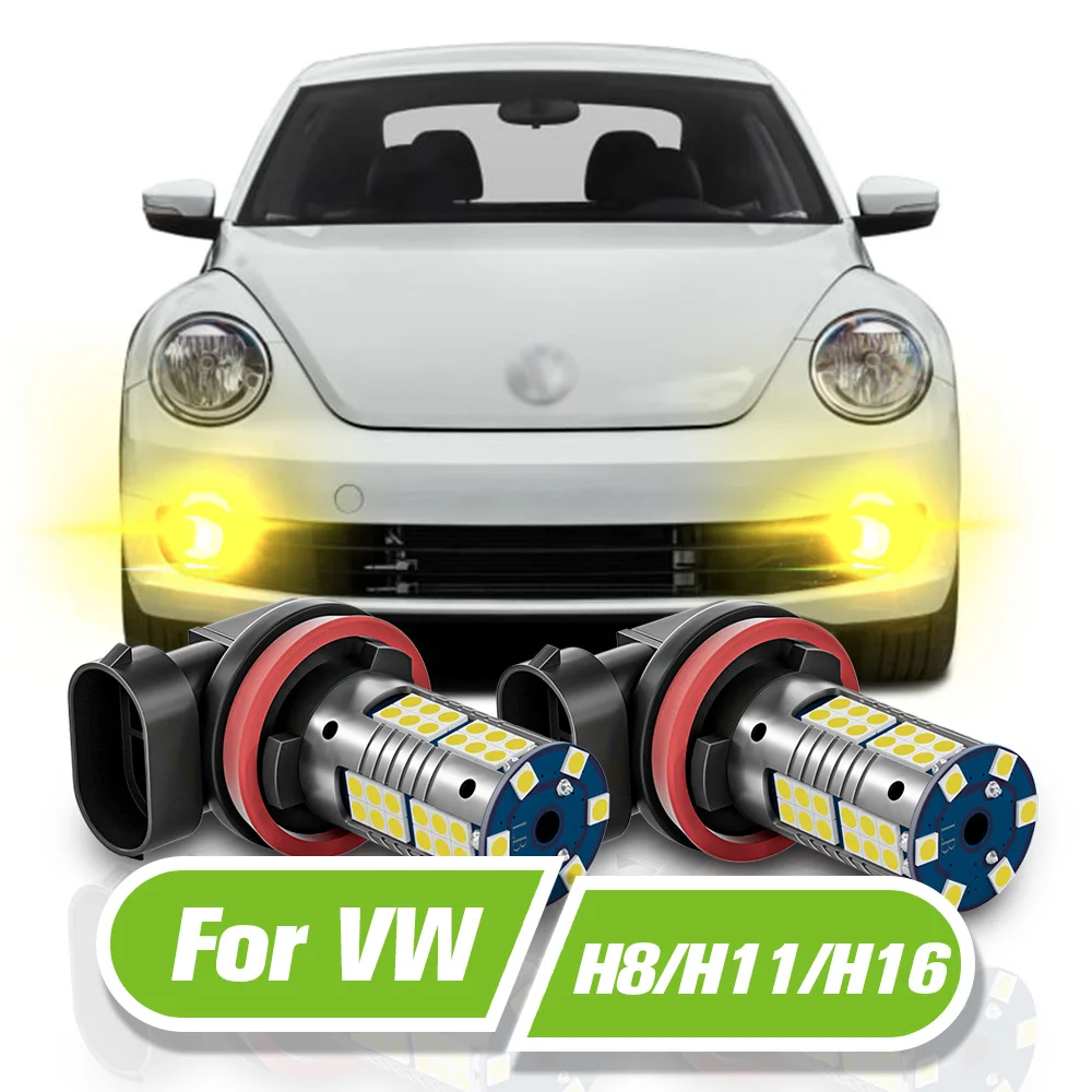 

For VW Beetle CC Jetta Passat B7 B8 Polo 6R MK6 6 Scirocco mk3 Sharan 7N Tiguan LED Fog Light H8 2pcs Lamp Accessories