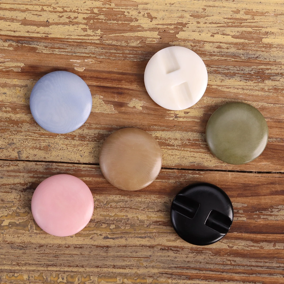 10pcs High Quality Corozo Buttons Back Hole Colorful Children Clothing Sewing Accessories DIY Candy Pink Khaki Green Button Cute