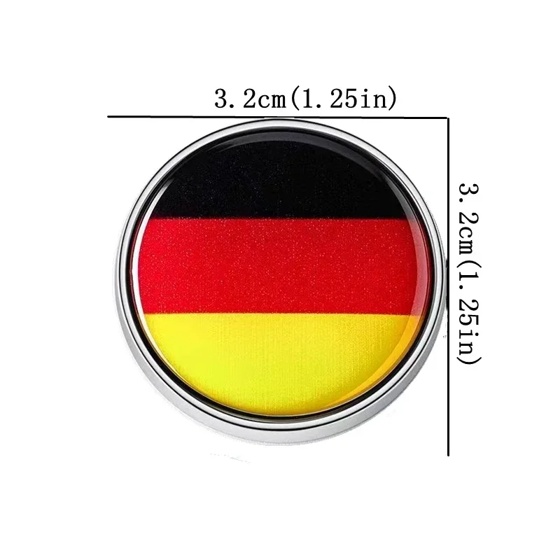 3D Germany Flag Logo Silver Metal Pattern Magnets Home Magnet Fridge Stickers Souvenir Is Used To Decor