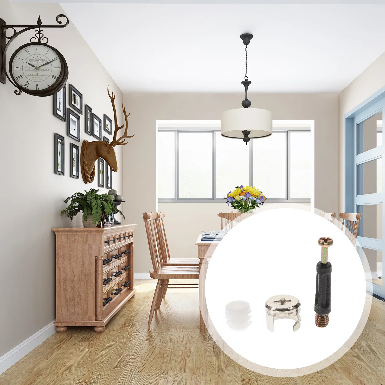 

100 set Cam Lock Fittings Kit Nylon Zinc Alloy Furniture Connector For Cabinet Wardrobe Bookshelf 3 In 1 Connecting Fasteners