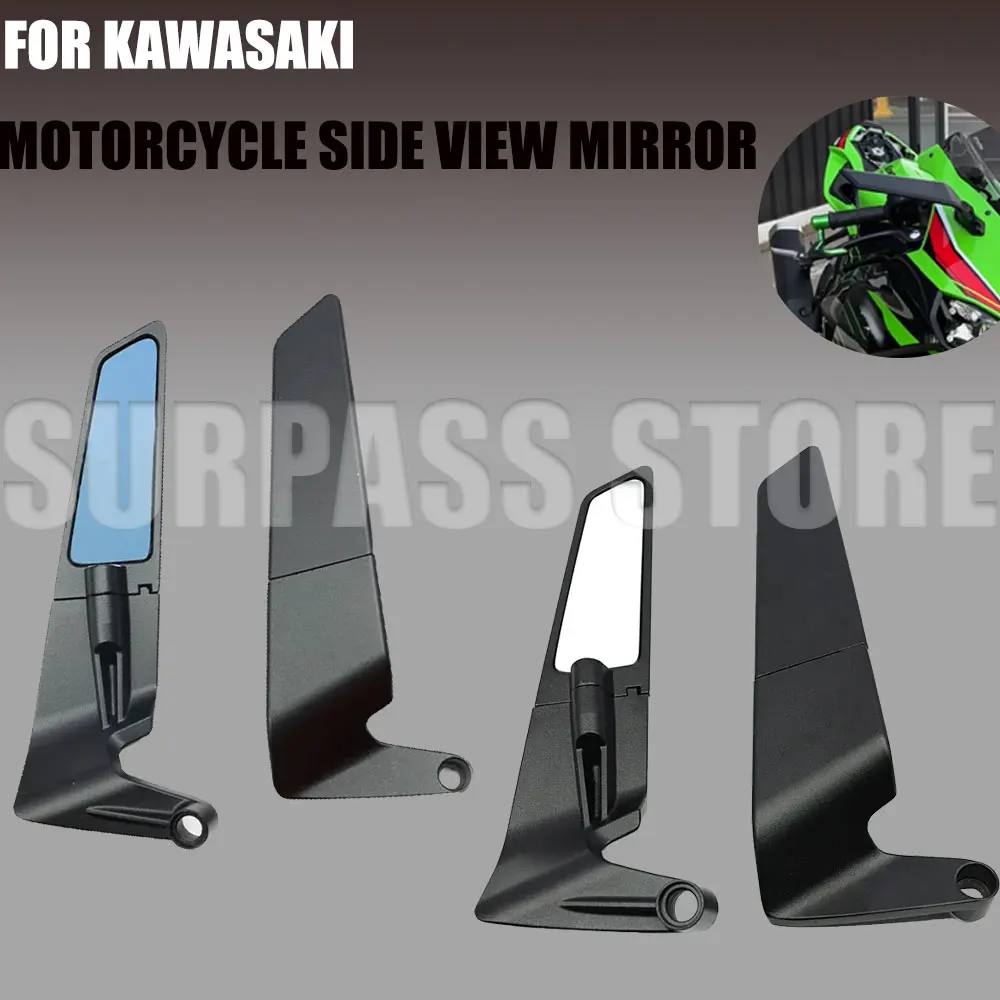 

Зеркало бокового вида для мотоцикла Kawasaki Z1000 Z900 Z800 Z750 Z650 Z400 Z300 Z250 Z125 Stealth Winglets, зеркала заднего вида