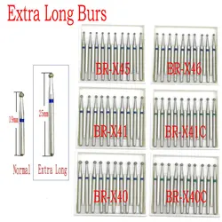 5/10pcs Extra Long Dental Diamond Burs FG Diamond 1.6mm Shank for High Speed Handpiece Burs Dentist Tools