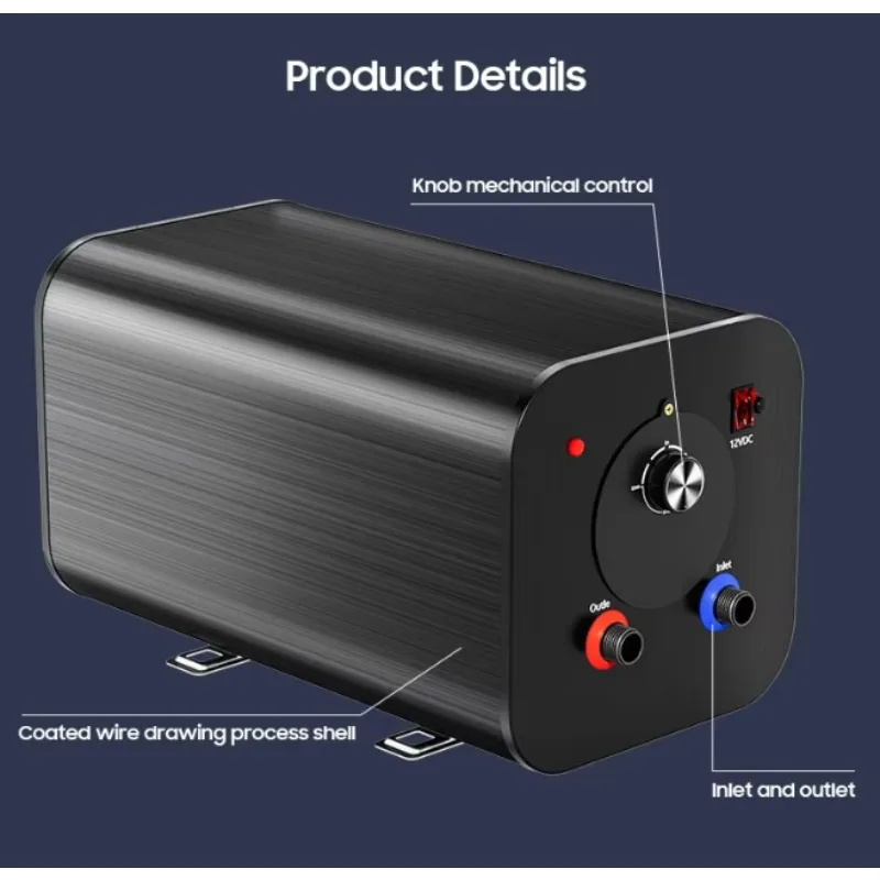

Горизонтальный электрический водонагреватель 12 В/220 В, гейзер 10 л/15 л/20 л, резервуар для хранения для автодома/лодки/грузовика/каравана