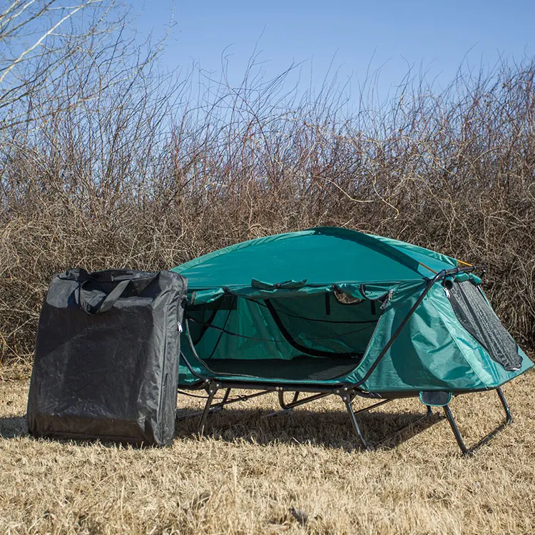 Custom Outdoor Pop Up Automatic Fishing Camping Off-Ground Cot Tent